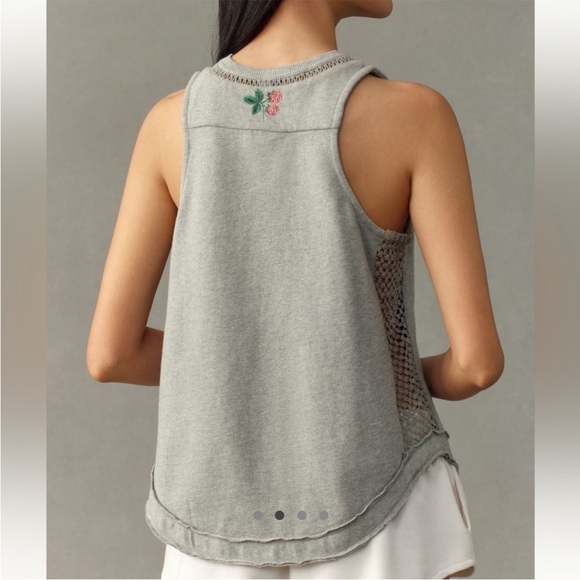 NWT Anthropologie Gray New York Graphic Tank Top Small - Picture 3 of 13